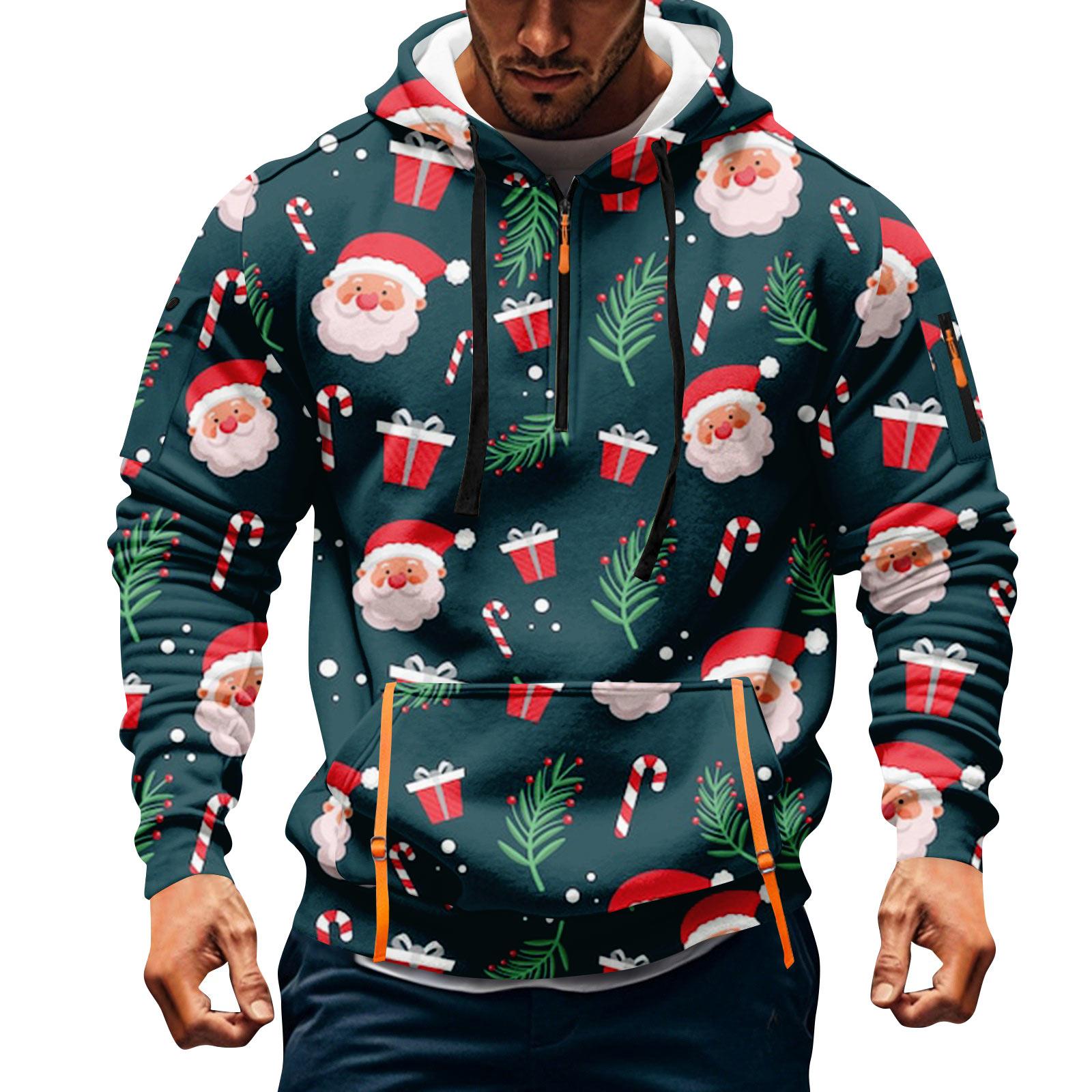 Мужская толстовка с капюшоном на молнии до середины, повседневная спортивная с рождественским принтом L
Мужская толстовка с капюшоном на молнии до середины, повседневная спортивная с рождественским принтом L