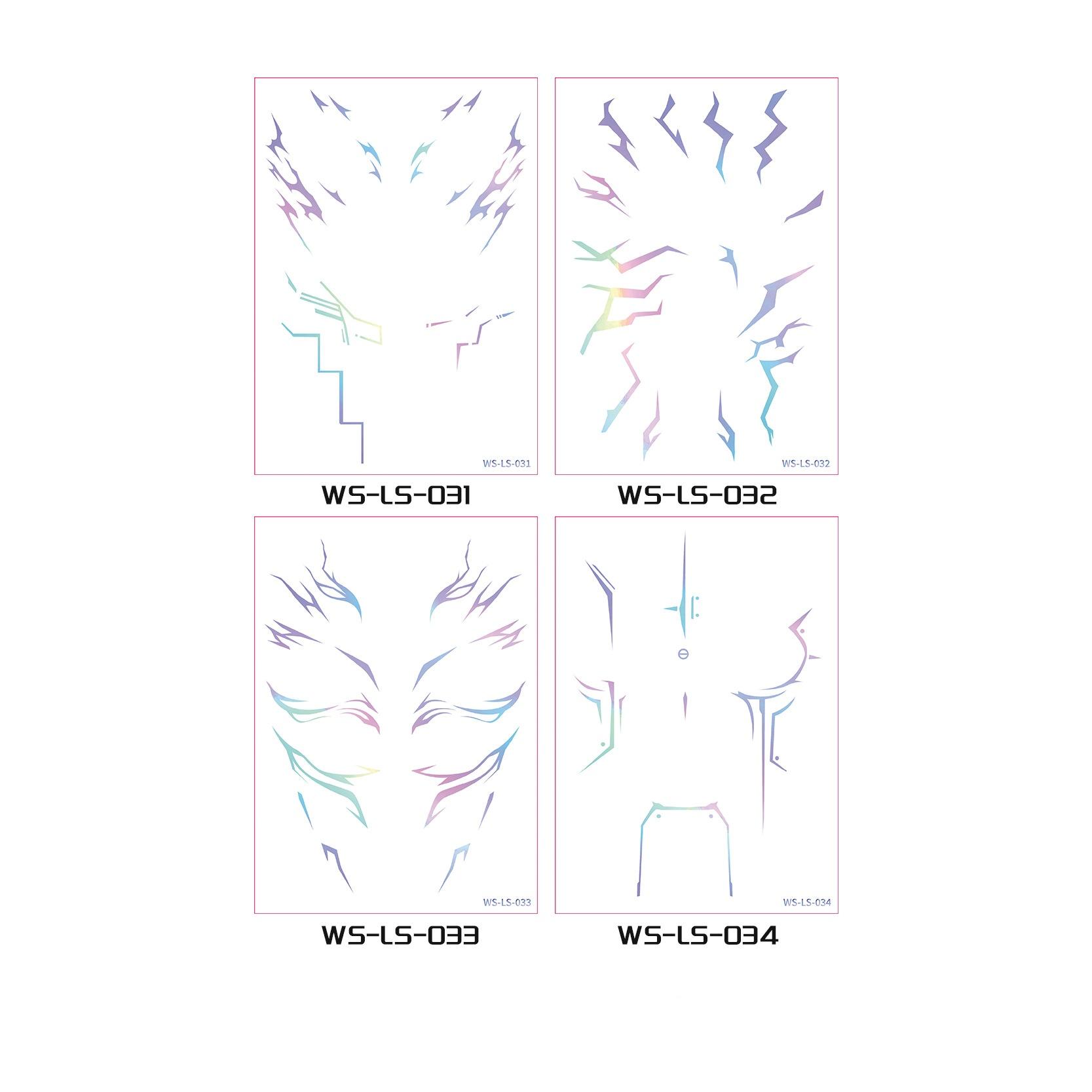 Лазерные Временные Тату-Наклейки Аниме Косплей Сценический Макияж Водонепроницаемая Наклейка для Лица Украшения для Хэллоуин-Вечеринки
Лазерные Временные Тату-Наклейки Аниме Косплей Сценический Макияж Водонепроницаемая Наклейка для Лица Украшения для Хэллоуин-Вечеринки