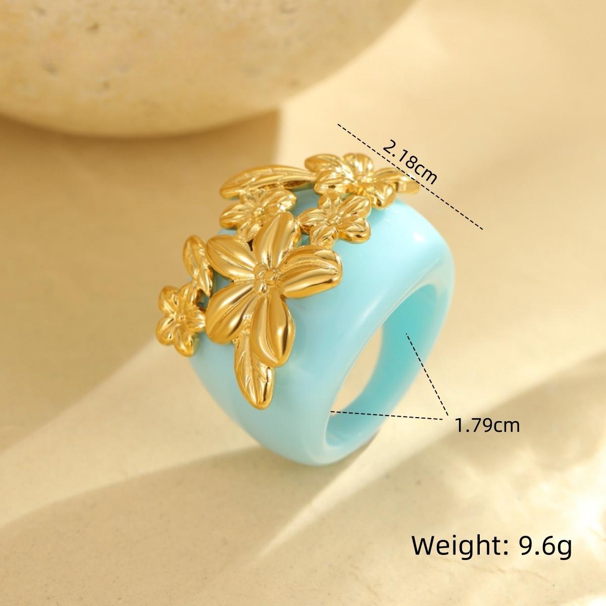 Retro One Size Acrylic Rings For Women Simple 18k Gold Color Stainless Steel Flowers Jewelry Fashion Women Accessories Gifts синий
Retro One Size Acrylic Rings For Women Simple 18k Gold Color Stainless Steel Flowers Jewelry Fashion Women Accessories Gifts синий