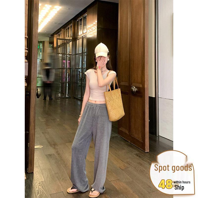 Zeng Xiaoxian Women s Grey Loose Wide Leg Glutinous Rice Pants - 2025 Summer Casual Flowy Pants L
Zeng Xiaoxian Women s Grey Loose Wide Leg Glutinous Rice Pants - 2025 Summer Casual Flowy Pants L