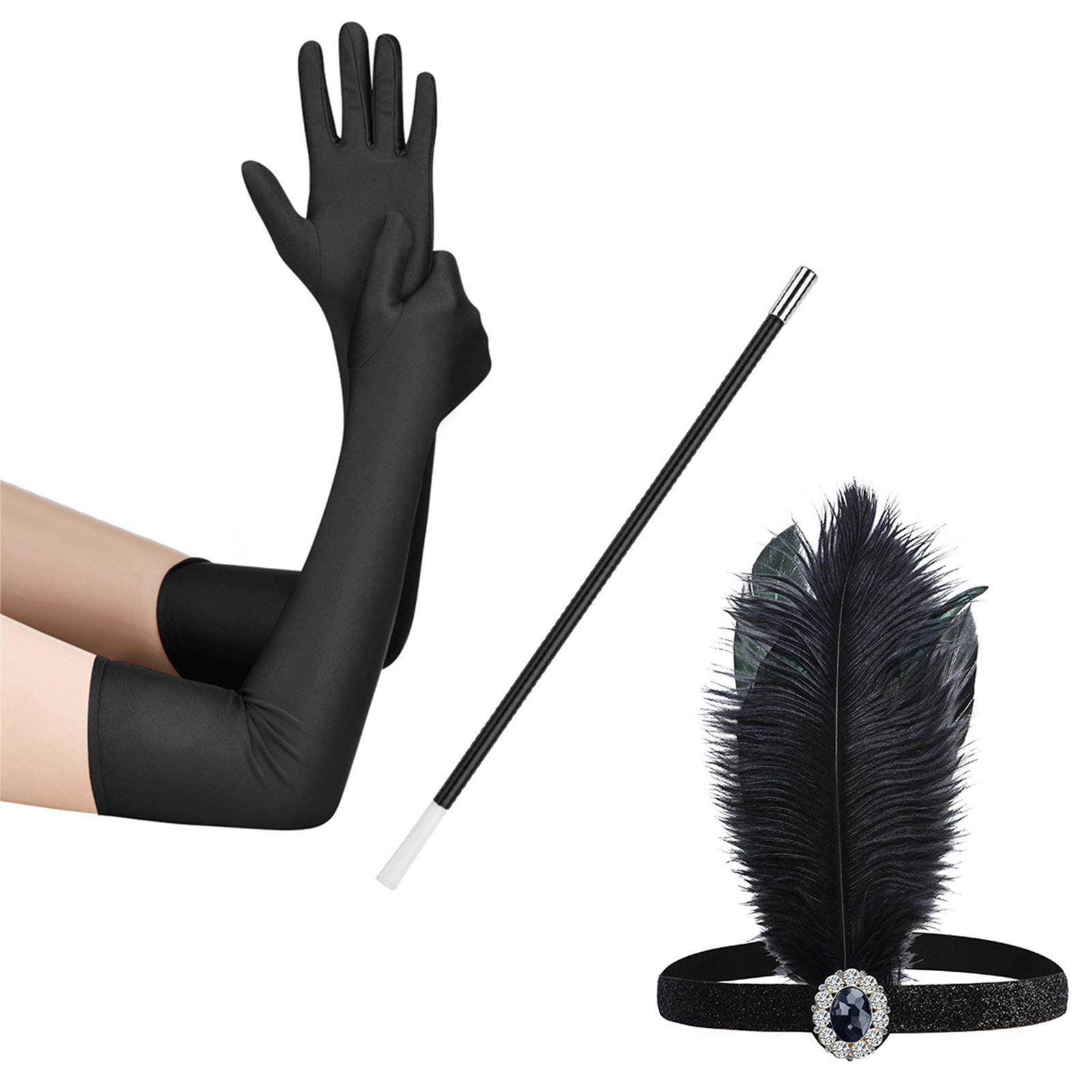 Аксессуары для костюма флэппер 1920-х годов для женщин, винтажный головной убор со стразами, длинные перчатки, наряд для макияжной вечеринки 2
Аксессуары для костюма флэппер 1920-х годов для женщин, винтажный головной убор со стразами, длинные перчатки, наряд для макияжной вечеринки 2