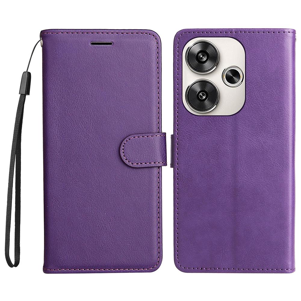For Xiaomi Redmi Turbo 3 5G/Poco F6 5G Case Solid Color Leather Mobile Cover Wallet Stand with Strap Purple
For Xiaomi Redmi Turbo 3 5G/Poco F6 5G Case Solid Color Leather Mobile Cover Wallet Stand with Strap Purple