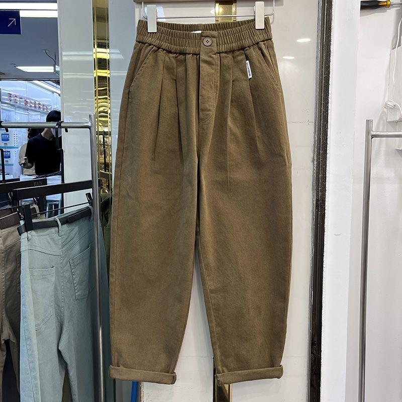 Autumn Women’s Cotton Harem Pants - Slimming, Elastic Waist, Fashion Cargo Style M for 85-100 jin
Autumn Women’s Cotton Harem Pants - Slimming, Elastic Waist, Fashion Cargo Style M for 85-100 jin