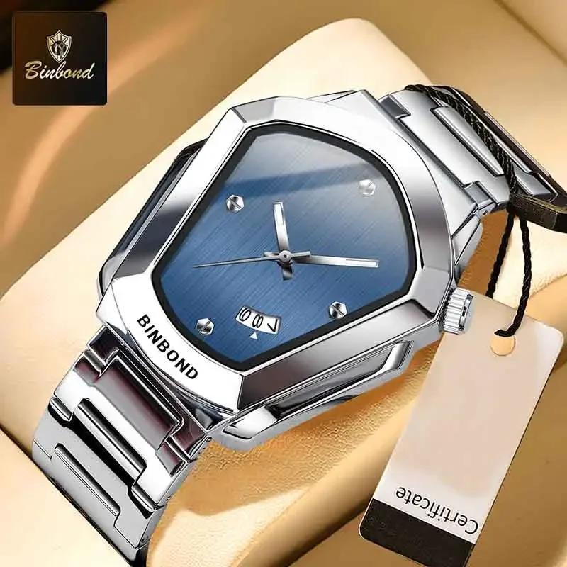 BINBOND Luxury Mens Watches Stainless Steel Strap New Concept Quartz Calendar Business Sports WristWatch Fashion Watches For Men синій/срібний
BINBOND Luxury Mens Watches Stainless Steel Strap New Concept Quartz Calendar Business Sports WristWatch Fashion Watches For Men синій/срібний