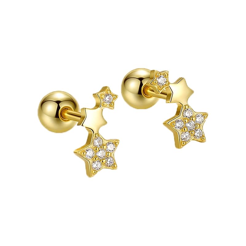 star stud earrings ladies silver 925 Compatible with metal allergies zirconia small cute earrings gold birthday mother
star stud earrings ladies silver 925 Compatible with metal allergies zirconia small cute earrings gold birthday mother