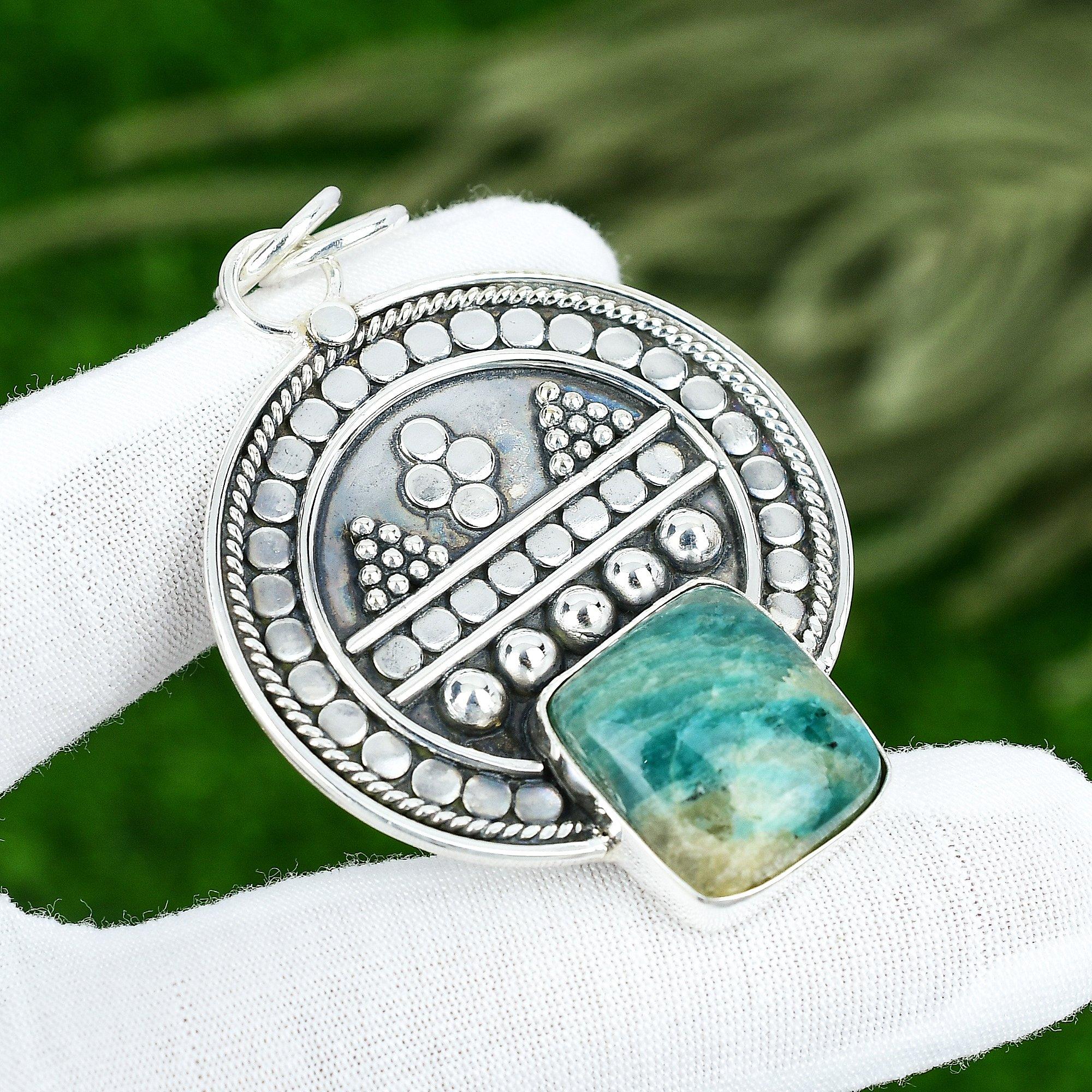 Memorial Day Sale Amazonite Gemstone 925 Silver Engagement Boho Pendant Jewelry
Memorial Day Sale Amazonite Gemstone 925 Silver Engagement Boho Pendant Jewelry