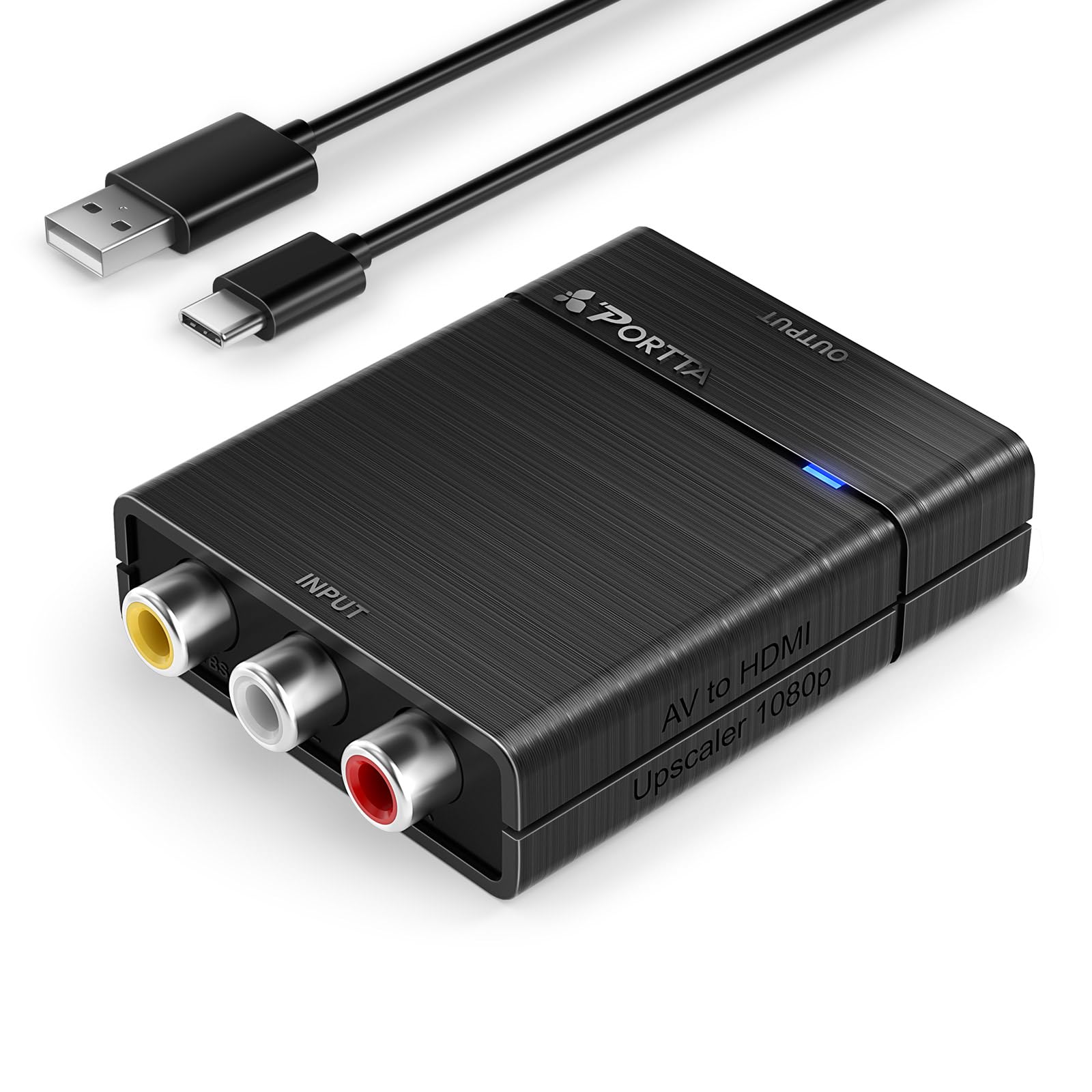 Portta RCA to HDMI AV to HDMI RCA Composite 3 Color Terminal HDMI Converter Adapter Supports DVD Players Converter, 1080P, (Red, White, Yellow)
Portta RCA to HDMI AV to HDMI RCA Composite 3 Color Terminal HDMI Converter Adapter Supports DVD Players Converter, 1080P, (Red, White, Yellow)