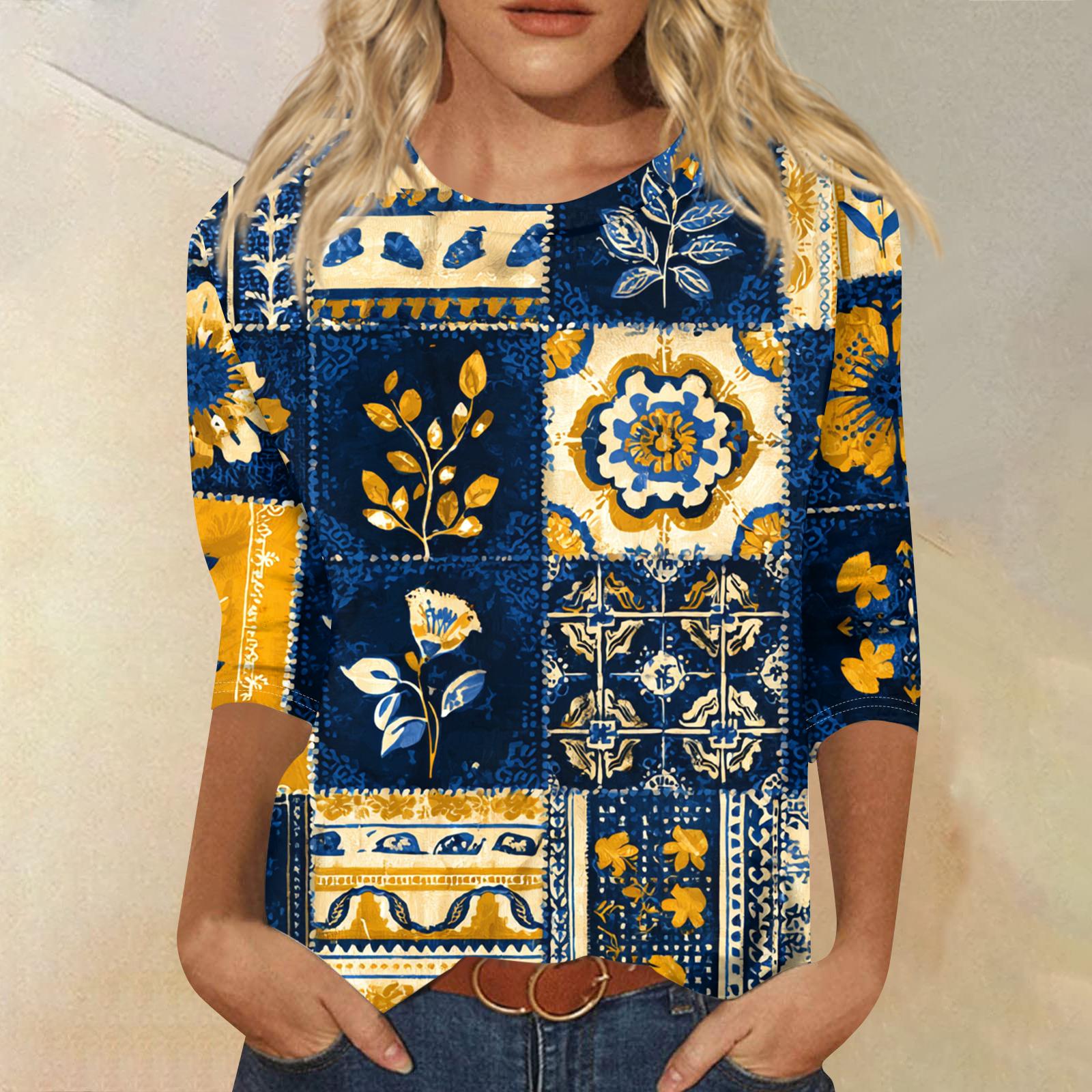 Женская модная повседневная футболка с круглым вырезом и рукавом три четверти, в стиле ретро, с цветочным принтом XXXL
Женская модная повседневная футболка с круглым вырезом и рукавом три четверти, в стиле ретро, с цветочным принтом XXXL