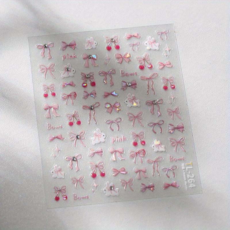 Cute and Sweet Cherry Bow Rabbit Pattern Nail Stickers - Blue and Pink Bow Ribbon Nail Decoration for Daily DIY - Laser Finish
Cute and Sweet Cherry Bow Rabbit Pattern Nail Stickers - Blue and Pink Bow Ribbon Nail Decoration for Daily DIY - Laser Finish