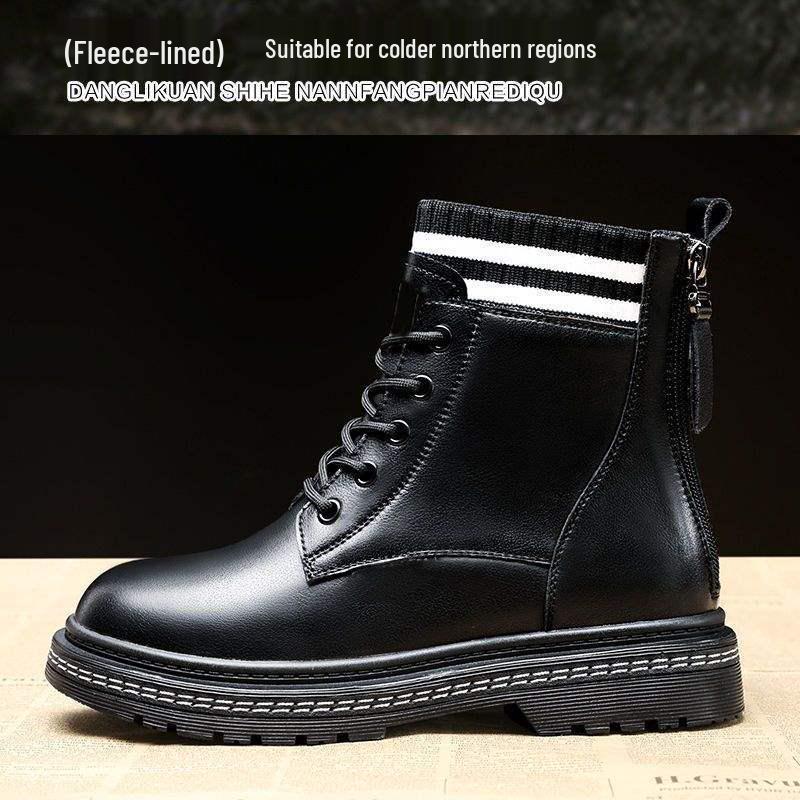 Genuine Leather Double Zipper Martin Boots with Knitted Cuff - Autumn/Winter 2025, Plus Velvet Ankle Boots Size 35
Genuine Leather Double Zipper Martin Boots with Knitted Cuff - Autumn/Winter 2025, Plus Velvet Ankle Boots Size 35