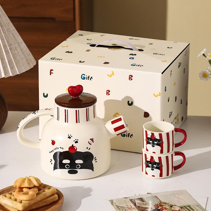 Шнауцер Высокоценный Керамический Чайник Водные Принадлежности Подарочный Набор Мультяшный Щенок Чайник Чайник для Заваривания Чая Чашка для Воды Сувенир 700ml
Шнауцер Высокоценный Керамический Чайник Водные Принадлежности Подарочный Набор Мультяшный Щенок Чайник Чайник для Заваривания Чая Чашка для Воды Сувенир 700ml