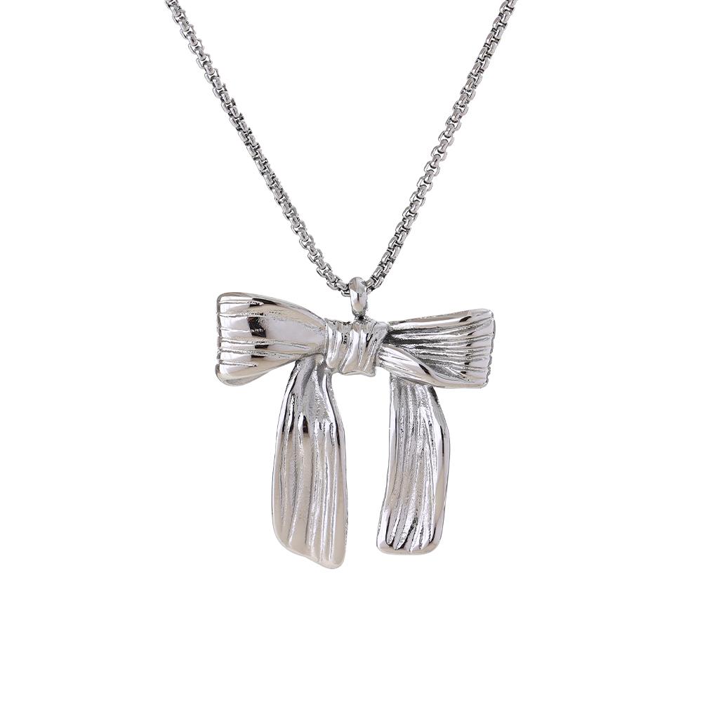 Yhpup Fashion Stainless Steel Bow Knot Pendant Necklace Stylish Water Resistant Metal Popular Feminine Jewelry Bijoux Gift
Yhpup Fashion Stainless Steel Bow Knot Pendant Necklace Stylish Water Resistant Metal Popular Feminine Jewelry Bijoux Gift