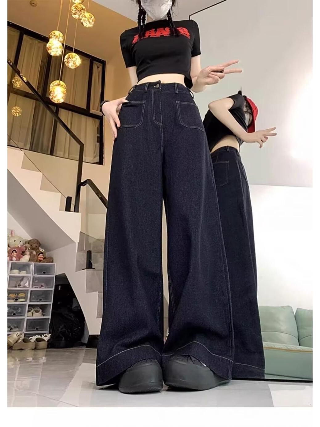 Весна/Лето 2025 Джинсы женские больших размеров ретро с высокой талией свободные широкие 2XL синий
Весна/Лето 2025 Джинсы женские больших размеров ретро с высокой талией свободные широкие 2XL синий