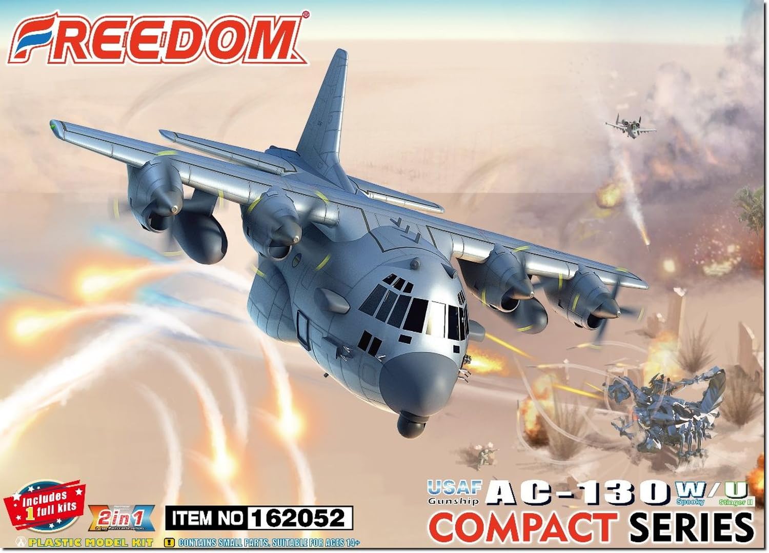 Freedom Model Kit Compact Series America Gunship 2 in 1 Plastic Model FRE162052 AC-130W/U
Freedom Model Kit Compact Series America Gunship 2 in 1 Plastic Model FRE162052 AC-130W/U