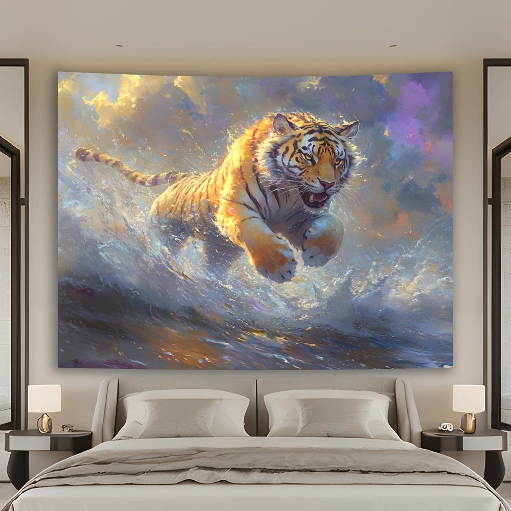 Dramatic Tiger Leaping Through Waves Tapestry Perfect for Adding Bold and Dynamic Style to Any Room Decor Ideal for Home Use 74x94cm(29x37in)
Dramatic Tiger Leaping Through Waves Tapestry Perfect for Adding Bold and Dynamic Style to Any Room Decor Ideal for Home Use 74x94cm(29x37in)