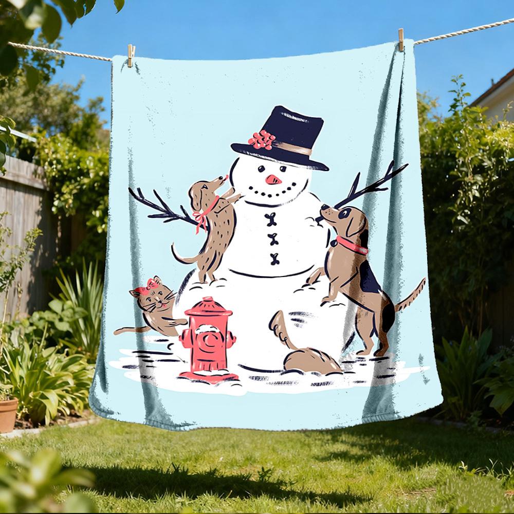 1pc Snowman , Winter Scene Outdoor Flannel Blanket , Machine Washable Perfect Gift for Birthday , Holiday Travel Accessory , Durable Material 80x120cm
1pc Snowman , Winter Scene Outdoor Flannel Blanket , Machine Washable Perfect Gift for Birthday , Holiday Travel Accessory , Durable Material 80x120cm