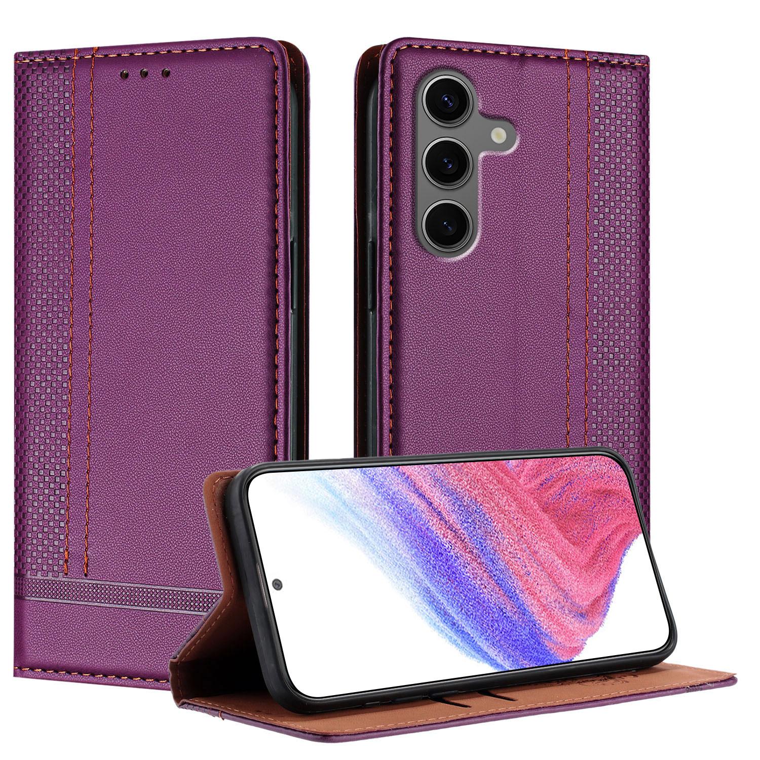 For Samsung Galaxy S25+ Case L-Shaped Grid Pattern Leather Stand Phone Cover with Card Slots Purple
For Samsung Galaxy S25+ Case L-Shaped Grid Pattern Leather Stand Phone Cover with Card Slots Purple