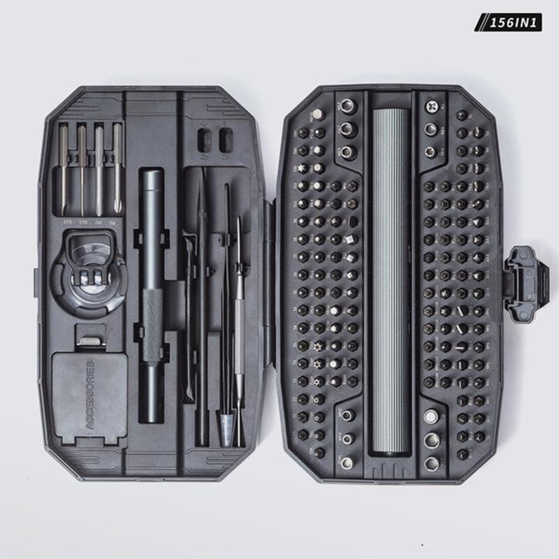 Набор прецизионных электрических отверток 156 в 1 Многофункциональный набор электроинструментов для ремонта с 140 магнитными сверлами для телефона, часов, ПК
Набор прецизионных электрических отверток 156 в 1 Многофункциональный набор электроинструментов для ремонта с 140 магнитными сверлами для телефона, часов, ПК