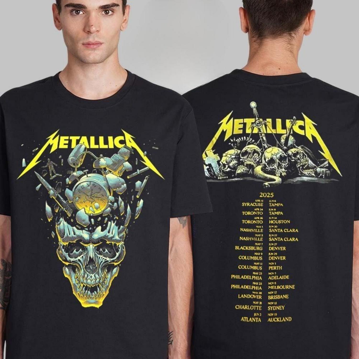 Rare Metallica M72 Tampa 2025 Pop Up Shop Tee In Tampa Florida At Raymond James Stadium On June 6 and 8 2025 Two Sided T-Shirt XXXXXL чорний
Rare Metallica M72 Tampa 2025 Pop Up Shop Tee In Tampa Florida At Raymond James Stadium On June 6 and 8 2025 Two Sided T-Shirt XXXXXL чорний