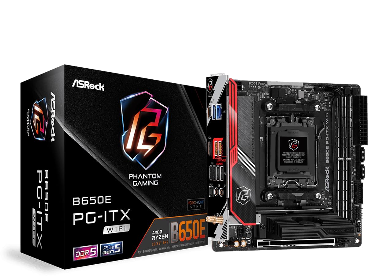 ASRock Motherboard B650E WiFi Compatible with AMD Ryzen 7000 Series CPU B650 Motherboard Authorized Distributor PG-ITX (Soket AM5) Mini-ITX [Domestic
ASRock Motherboard B650E WiFi Compatible with AMD Ryzen 7000 Series CPU B650 Motherboard Authorized Distributor PG-ITX (Soket AM5) Mini-ITX [Domestic