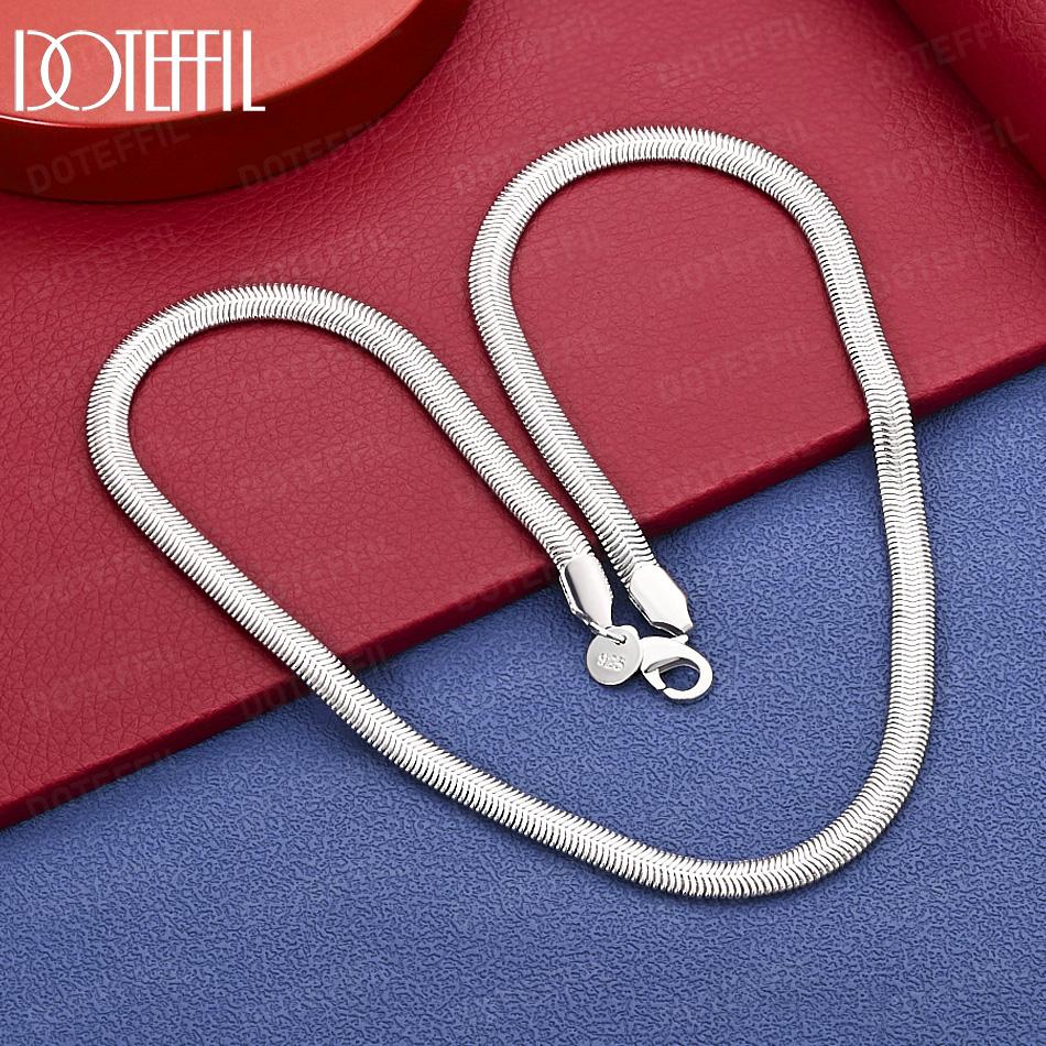 Серебро 925 пробы 6 мм 16-26 дюймов Змеиная цепочка Модное ожерелье Свадебные украшения 40cm
Серебро 925 пробы 6 мм 16-26 дюймов Змеиная цепочка Модное ожерелье Свадебные украшения 40cm