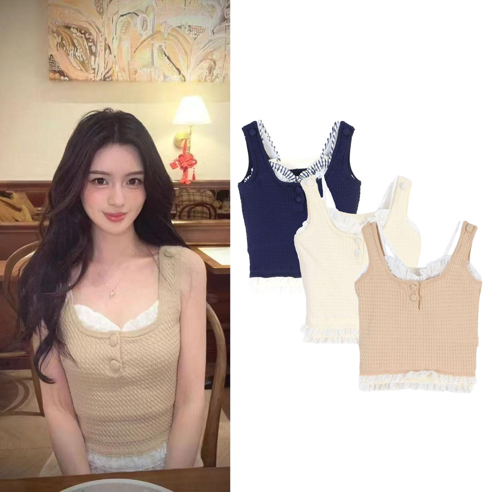 Korean Style Cable Knit Lace Trim Bow Bodycon Sleeveless Vest for Women - Spring Collection Large
Korean Style Cable Knit Lace Trim Bow Bodycon Sleeveless Vest for Women - Spring Collection Large