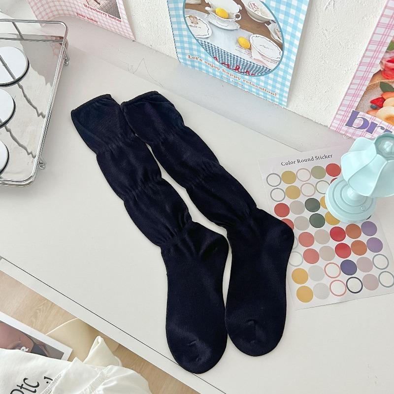 Sweet Calf Socks, Combed Cotton Spring and Summer Thin Breathable Pile Socks, Solid Color Girls Trendy Long Socks 1 pair чорний
Sweet Calf Socks, Combed Cotton Spring and Summer Thin Breathable Pile Socks, Solid Color Girls Trendy Long Socks 1 pair чорний