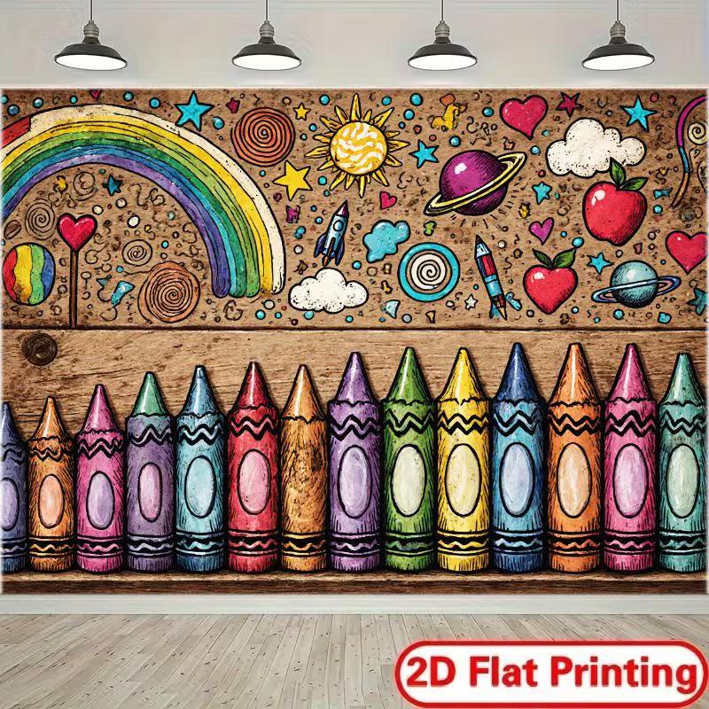 2D Flat Rainbow Crayons & Doodles Photography Background Cloth 47.2x31.5inch/120*80cm
2D Flat Rainbow Crayons & Doodles Photography Background Cloth 47.2x31.5inch/120*80cm