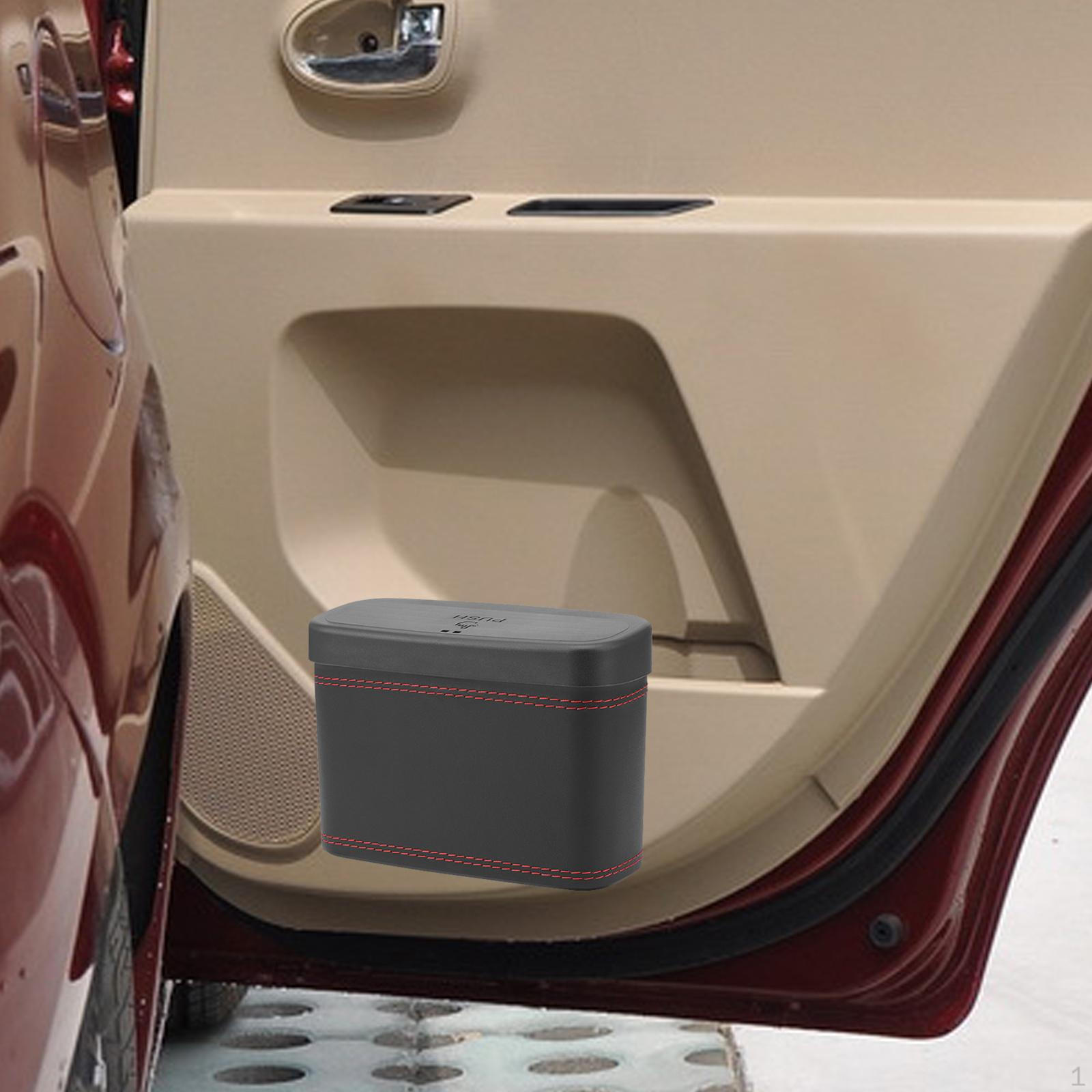 Автомобильный мусорный бак, мусорное ведро с крышкой, аксессуары для интерьера, мусорный бак для автомобиля чёрный