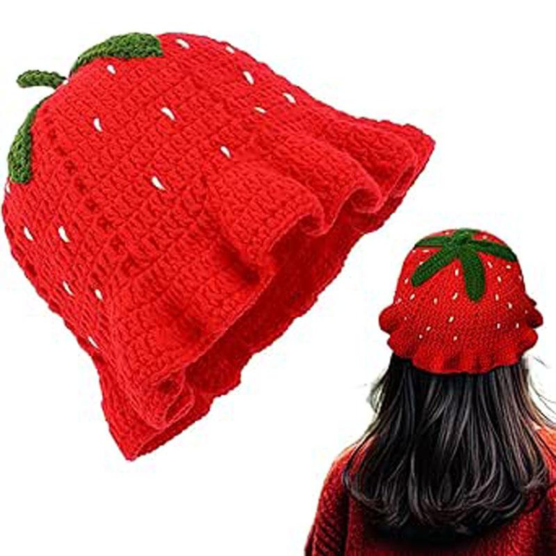 Strawberry Crochet Hat For Women , Knitted Winter Sweet Cute Warm Hat Christmas Cosplay 1PC
Strawberry Crochet Hat For Women , Knitted Winter Sweet Cute Warm Hat Christmas Cosplay 1PC