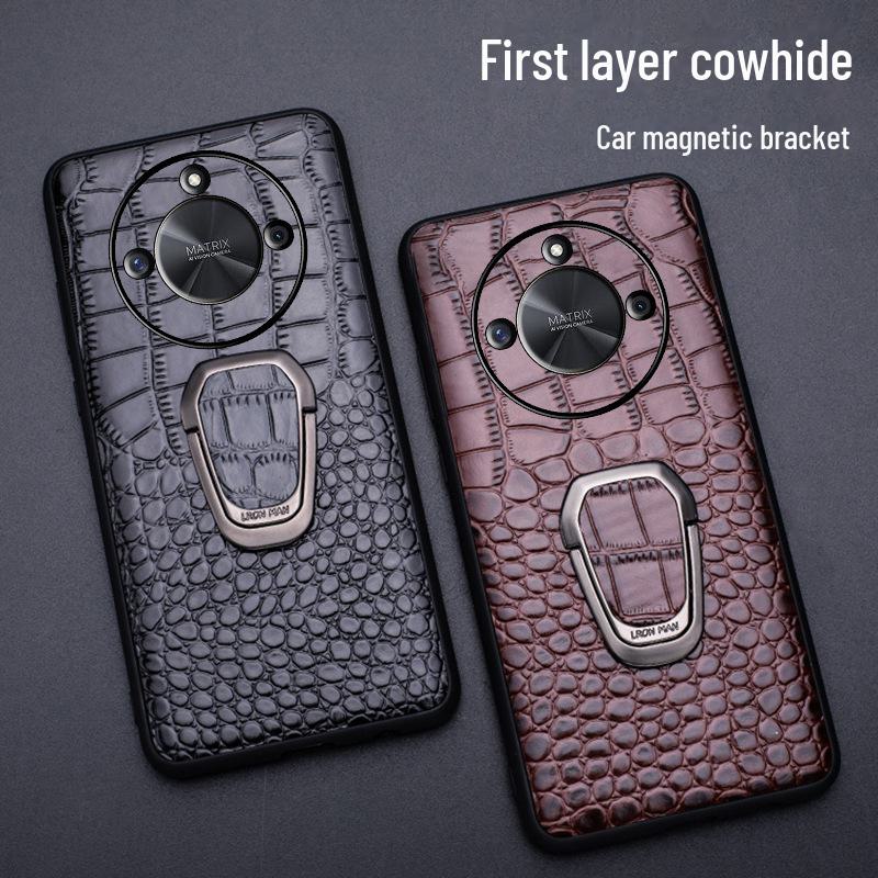 Cowhide Crocodile Pattern Leather Case for Honor X50/X50i with Bracket and Full Protection. Honor X50i чёрный
Cowhide Crocodile Pattern Leather Case for Honor X50/X50i with Bracket and Full Protection. Honor X50i чёрный