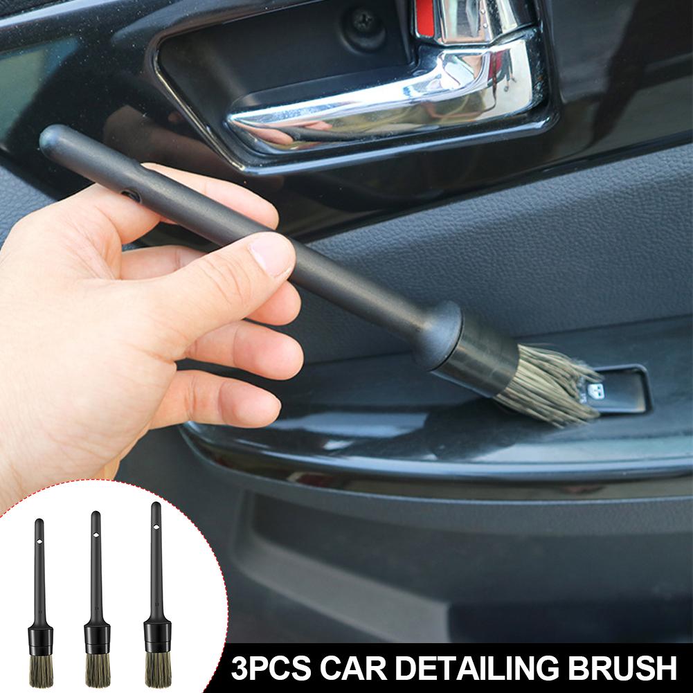 3 Pcs Natural Boar Hair Car Detailing Brush Set Soft Bristle Car Cleaning Brush Kits Atuo Tire wheel Wash Exterior
3 Pcs Natural Boar Hair Car Detailing Brush Set Soft Bristle Car Cleaning Brush Kits Atuo Tire wheel Wash Exterior