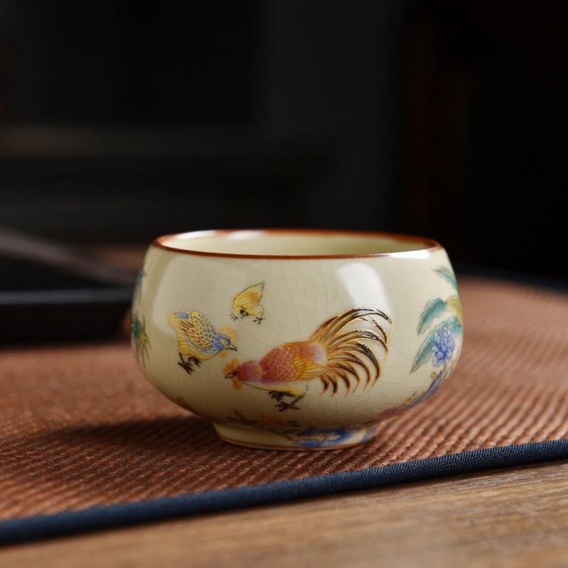 60ml Colorful Rooster Arhat Tea Cup Ceramic Chinese Ru Kiln Teaset Household Tea Cup Opening Kung Fu Tea Cup Drinking Utensils 60ml
60ml Colorful Rooster Arhat Tea Cup Ceramic Chinese Ru Kiln Teaset Household Tea Cup Opening Kung Fu Tea Cup Drinking Utensils 60ml