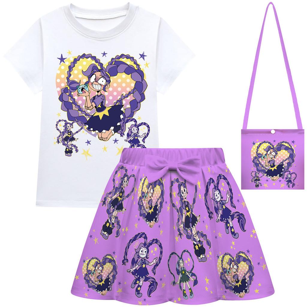 Children Girls Lily Lovebraids Anime Print Short Sleeves T-Shirt Skirt Bag Set 150cm фіолетовий
Children Girls Lily Lovebraids Anime Print Short Sleeves T-Shirt Skirt Bag Set 150cm фіолетовий