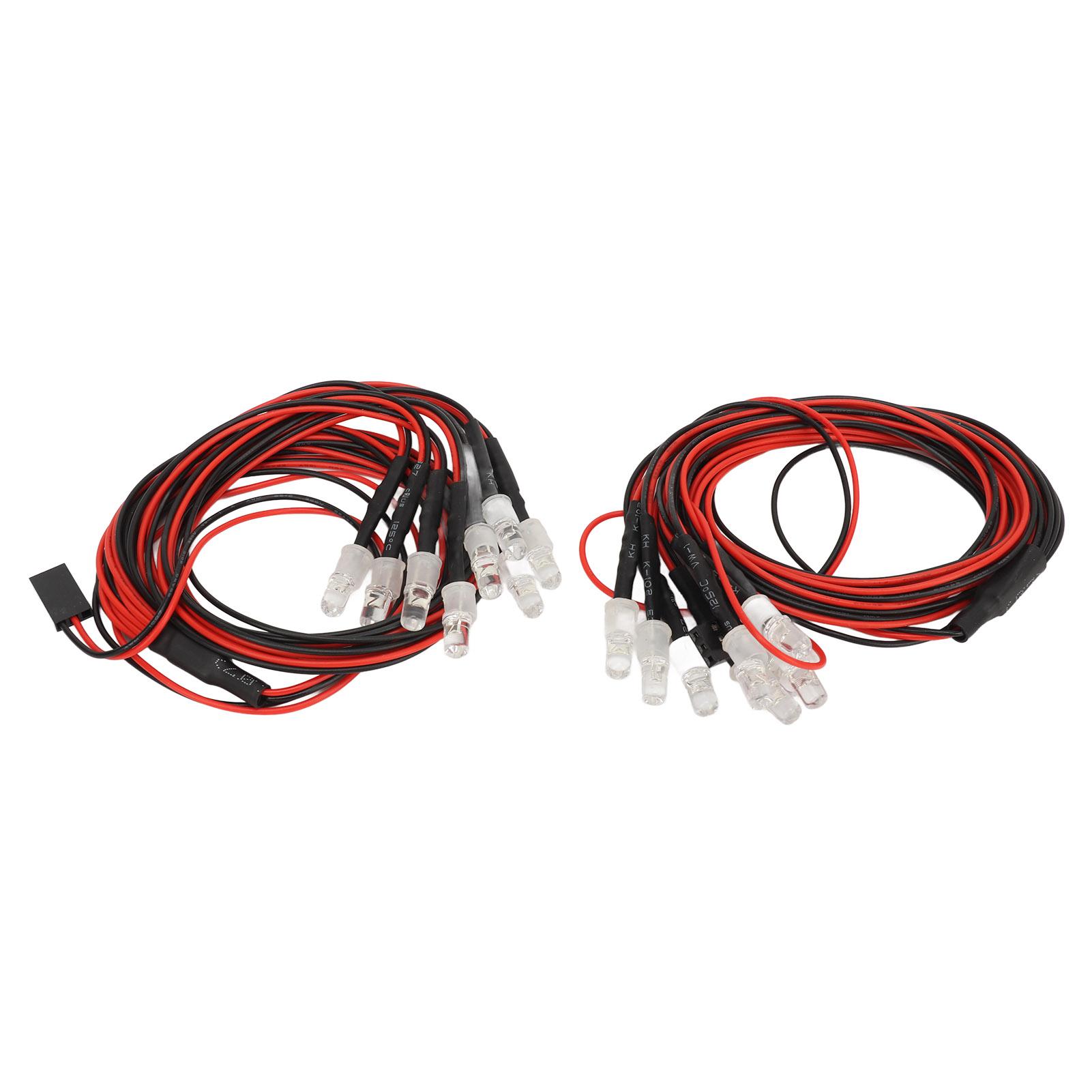 2PCS RC Car Lights Set Universal 5mm 8 LED RC Lighting Kit Headlights Taillight LEDs Accessories for Traxxas
2PCS RC Car Lights Set Universal 5mm 8 LED RC Lighting Kit Headlights Taillight LEDs Accessories for Traxxas