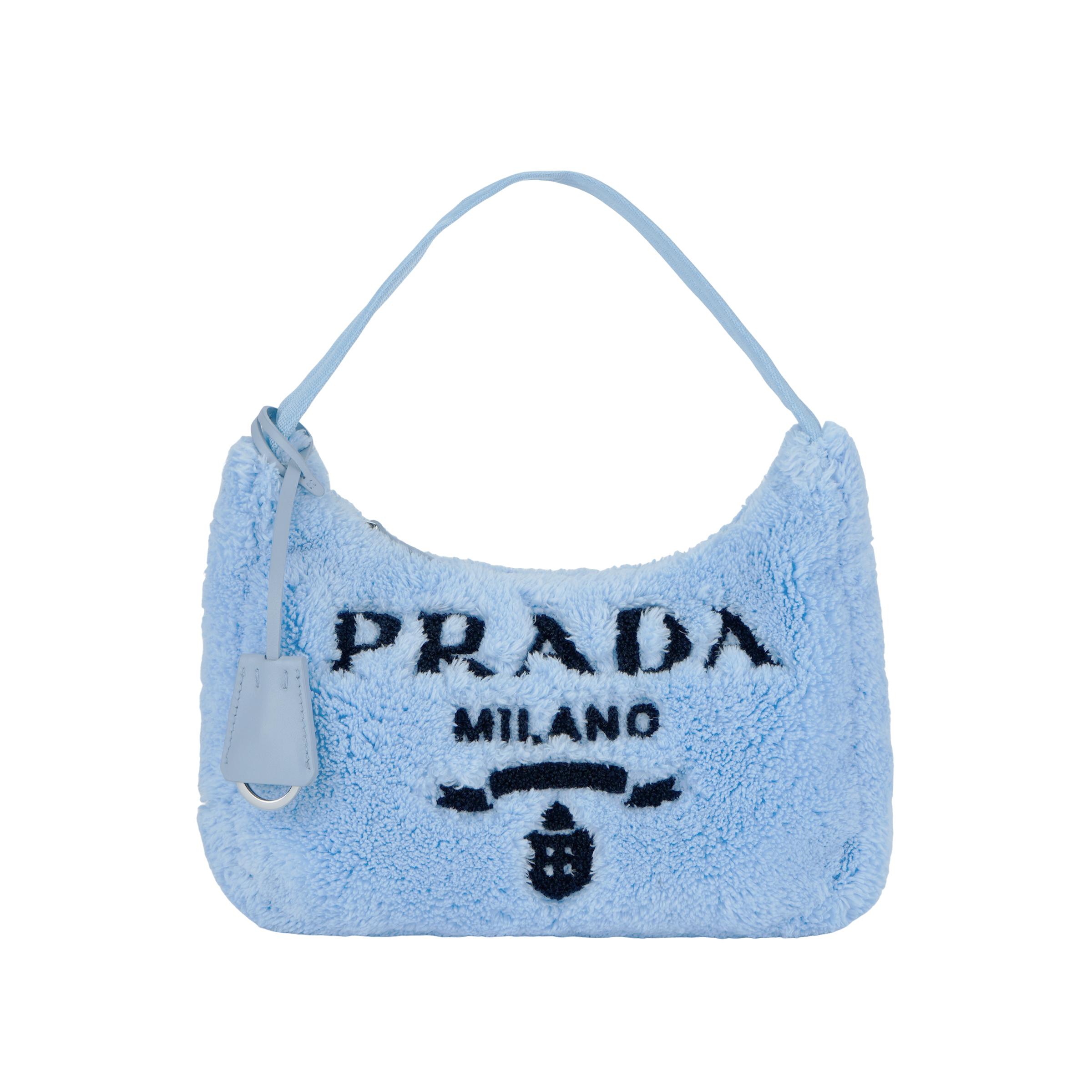 Prada Re-Edition Embroidered Logo Accent 2000 Soft Terry Fabric Hobo Shoulder Bag Mini Women bags Light-Blue Black 1NE515_2DXO_F0D4O Shopping Bag Set(Basic Set+Shopping Bag)
Prada Re-Edition Embroidered Logo Accent 2000 Soft Terry Fabric Hobo Shoulder Bag Mini Women bags Light-Blue Black 1NE515_2DXO_F0D4O Shopping Bag Set(Basic Set+Shopping Bag)