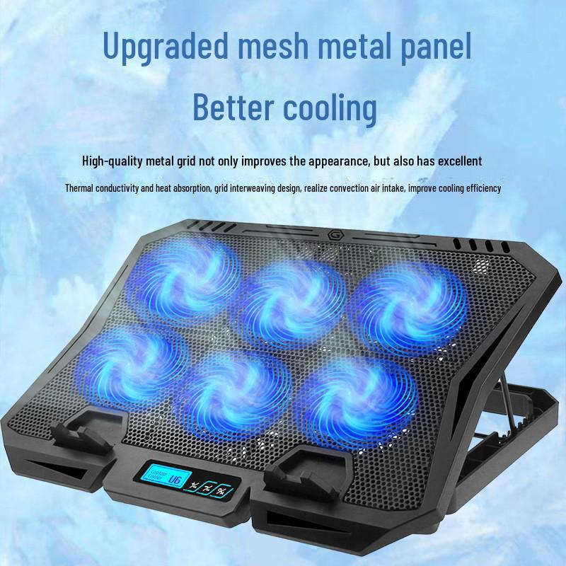 X6A Laptop Radiator: 7-Speed Height-Adjustable Cooling Fan Stand with Display Base
X6A Laptop Radiator: 7-Speed Height-Adjustable Cooling Fan Stand with Display Base