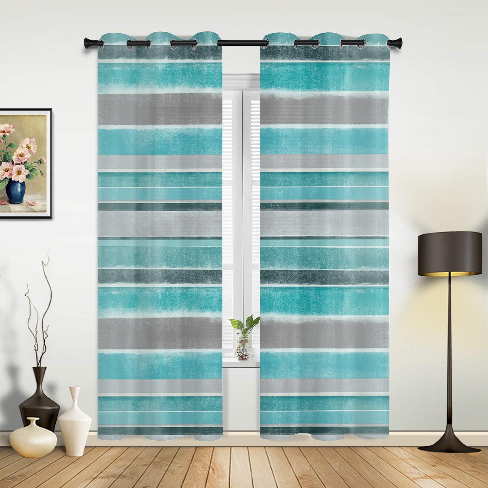 Nordic Style Stripes Turquoise Curtains for Bedroom Living Room Drapes Kitchen Children s Room Window Curtain Modern Home Decor 135W x 92H(cm) x1
Nordic Style Stripes Turquoise Curtains for Bedroom Living Room Drapes Kitchen Children s Room Window Curtain Modern Home Decor 135W x 92H(cm) x1