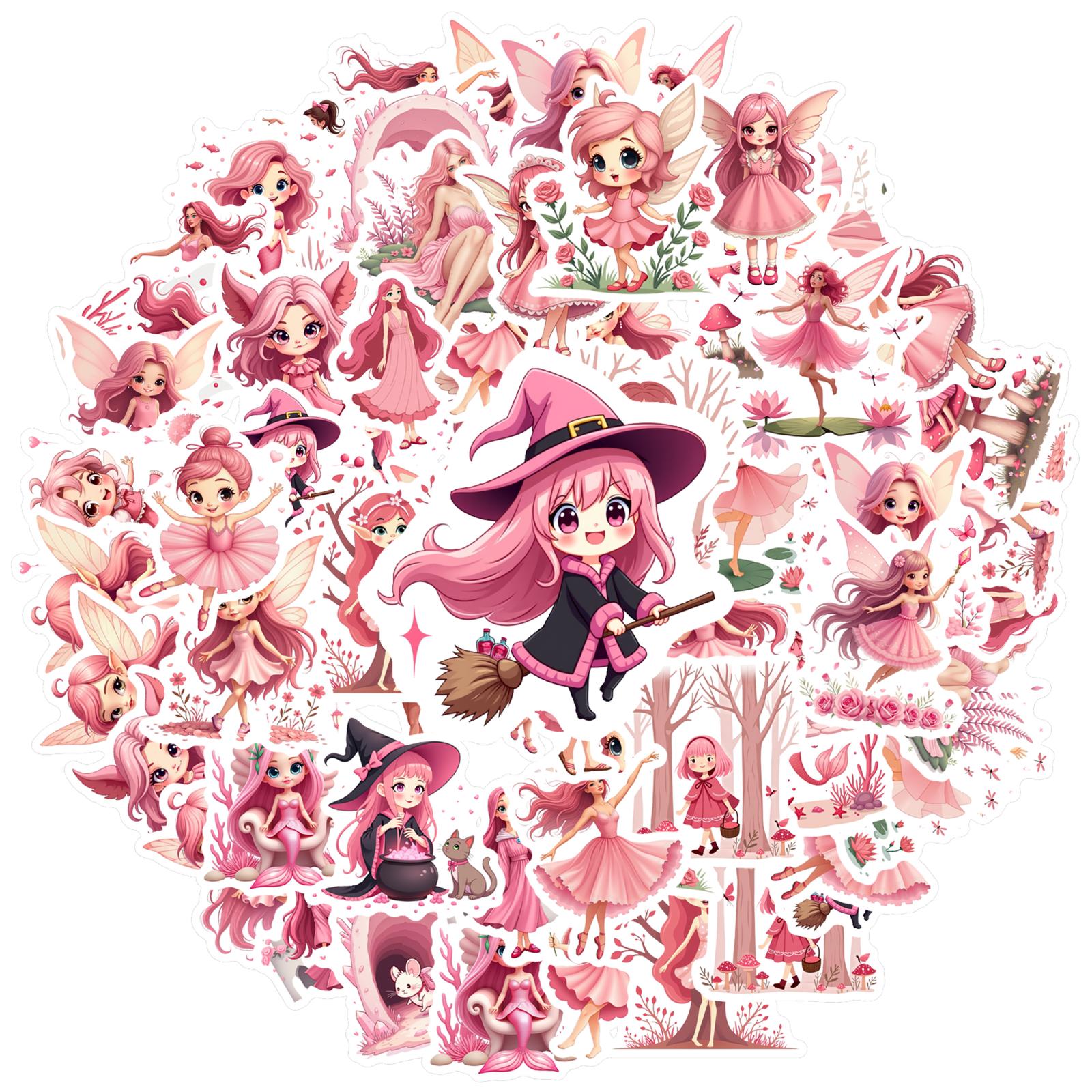 35-100pcs Pink Fairy Stickers Kawaii Decals Diy Phone Luggage Guitar Car Cartoon Graffiti Sticker Stationery Stickers
35-100pcs Pink Fairy Stickers Kawaii Decals Diy Phone Luggage Guitar Car Cartoon Graffiti Sticker Stationery Stickers