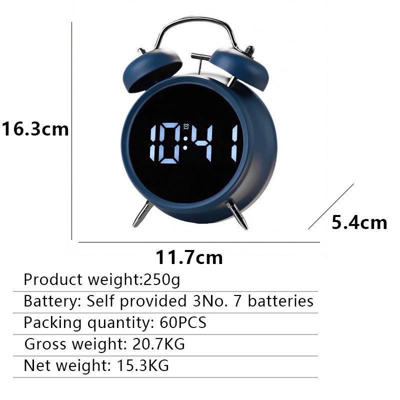 Ultra-Quiet LED Metal Alarm Clock with Simple Display
Ultra-Quiet LED Metal Alarm Clock with Simple Display