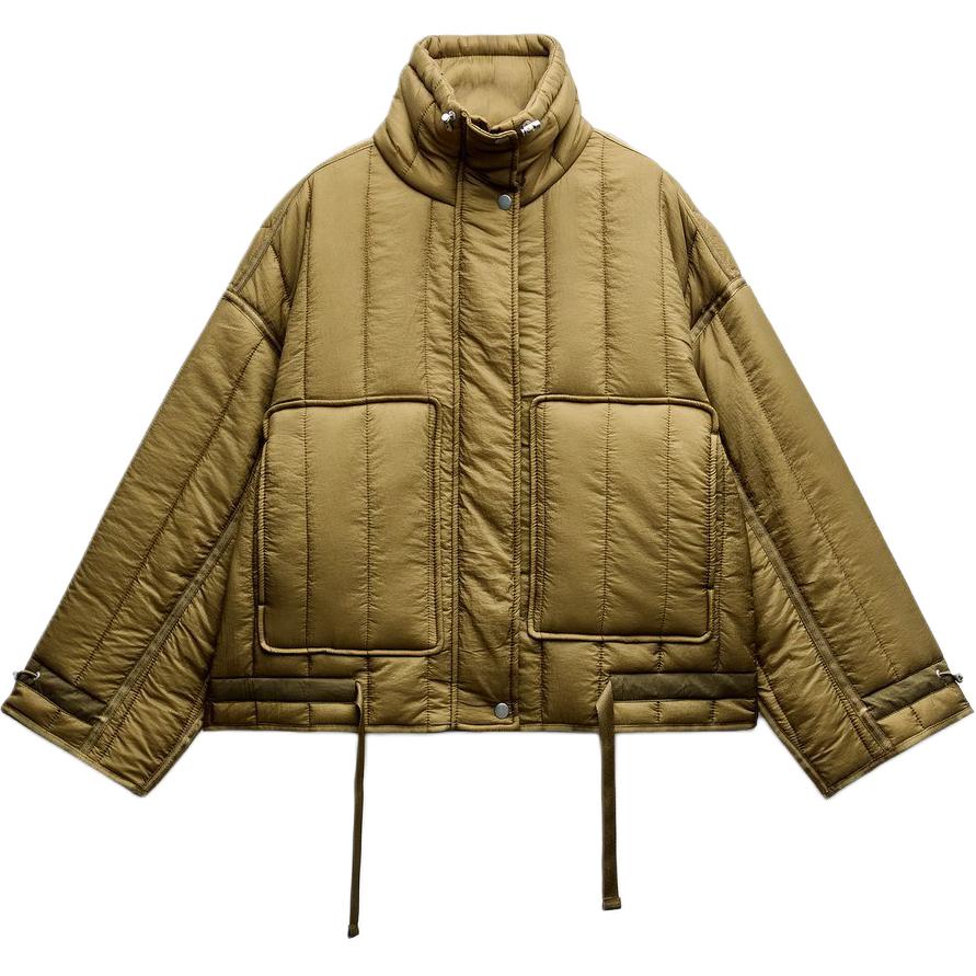 Zara Solid Color Pocket Decorated Stand Collar Long Sleeve Cotton Coat Women coats Green 0518060-500 S
Zara Solid Color Pocket Decorated Stand Collar Long Sleeve Cotton Coat Women coats Green 0518060-500 S