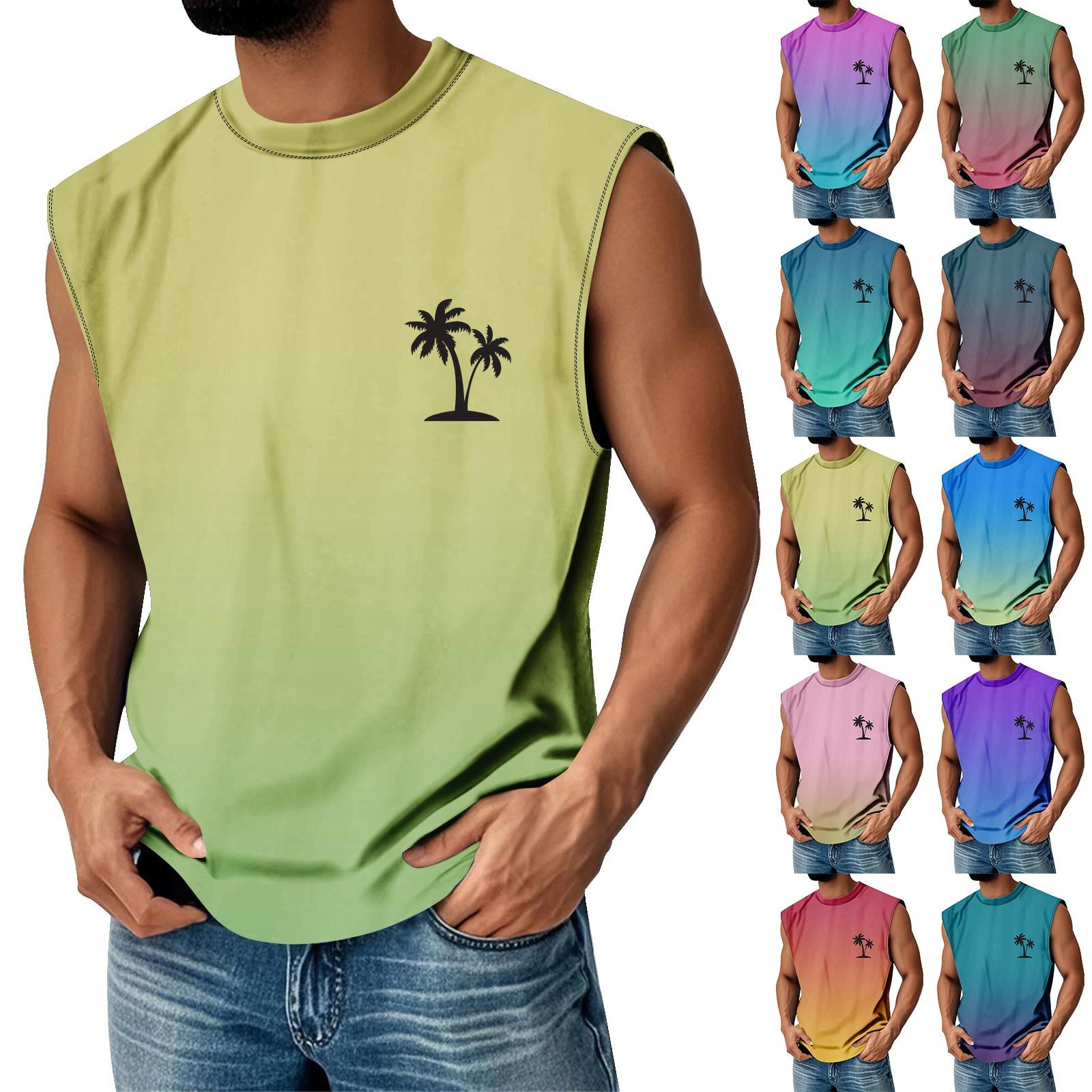 Мужская летняя майка без рукавов с принтом, круглым вырезом и градиентом, спортивная, в стиле кэжуал L циан
Мужская летняя майка без рукавов с принтом, круглым вырезом и градиентом, спортивная, в стиле кэжуал L циан