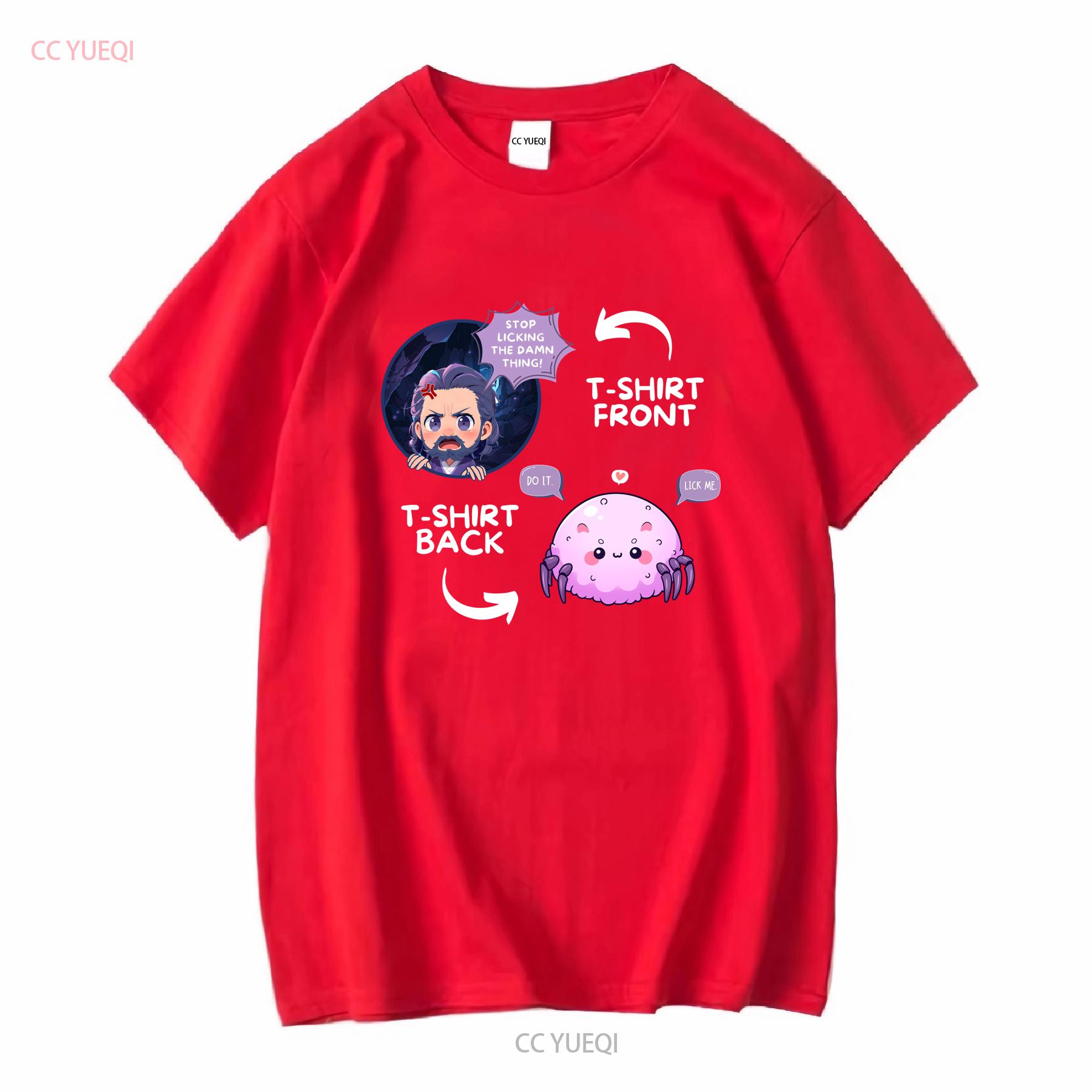 Gale of Waterdeep Funny T Shirt BG3 Dekarios Stop Licking The Damn Thing Cute Spider long or short sleeves vintage Washed S
Gale of Waterdeep Funny T Shirt BG3 Dekarios Stop Licking The Damn Thing Cute Spider long or short sleeves vintage Washed S