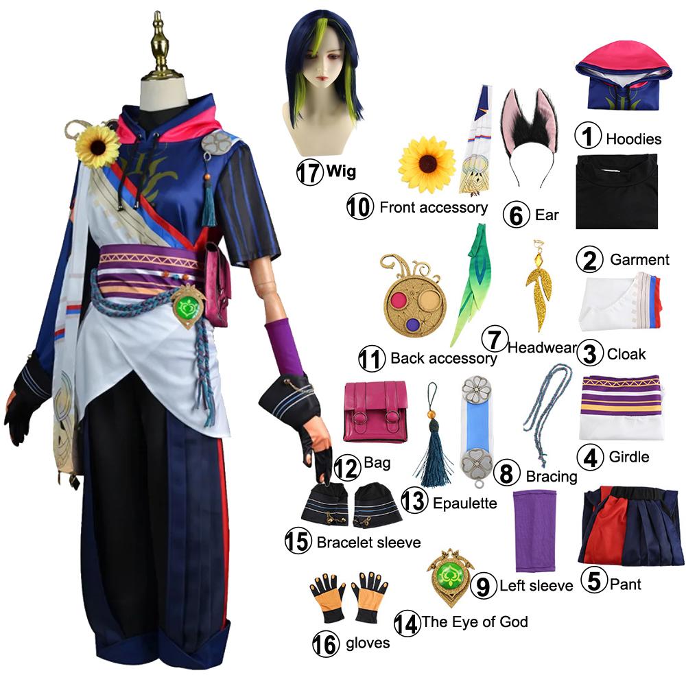 Genshin Impact Tignari Косплей Костюм Підкладка Толстовки Штани Хвіст Перука Уніформа Дорослий Унісекс Жінки Чоловіки Хеллоуїн Карнавал Одяг для вечірки Аніме m
Genshin Impact Tignari Косплей Костюм Підкладка Толстовки Штани Хвіст Перука Уніформа Дорослий Унісекс Жінки Чоловіки Хеллоуїн Карнавал Одяг для вечірки Аніме m