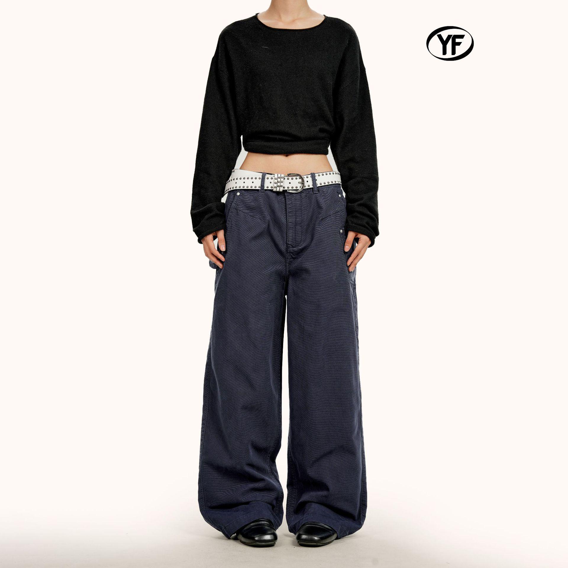 Yongfang Unisex Retro Cargo Pants with Patchwork Pockets XXL темно-синього кольору
Yongfang Unisex Retro Cargo Pants with Patchwork Pockets XXL темно-синього кольору