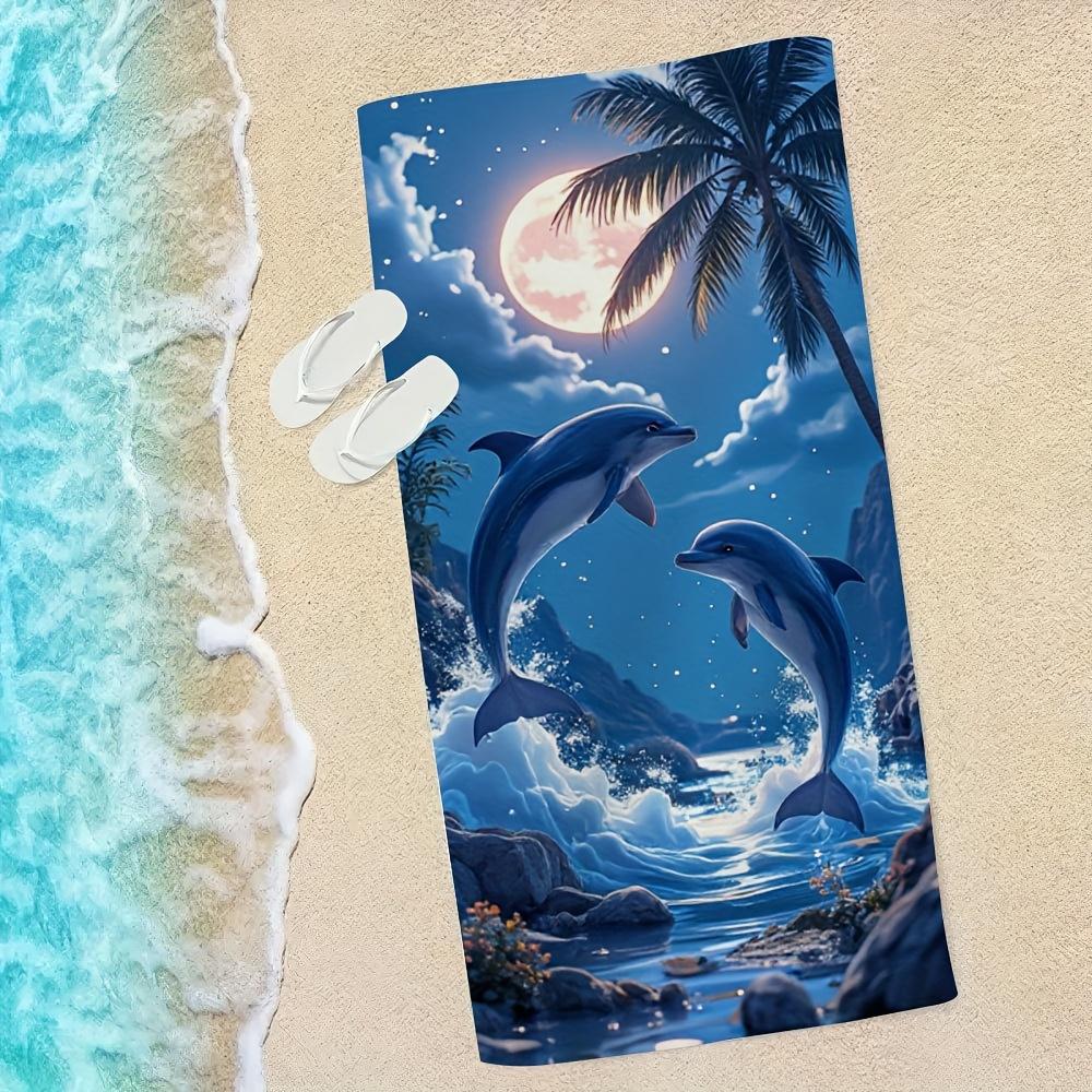 Roaming Dolphins Microfiber Bath Towel Quick-Dry Super Absorbent Soft Touch with Tropical Dolphin Palm Tree Design W40*H60(CM)
Roaming Dolphins Microfiber Bath Towel Quick-Dry Super Absorbent Soft Touch with Tropical Dolphin Palm Tree Design W40*H60(CM)