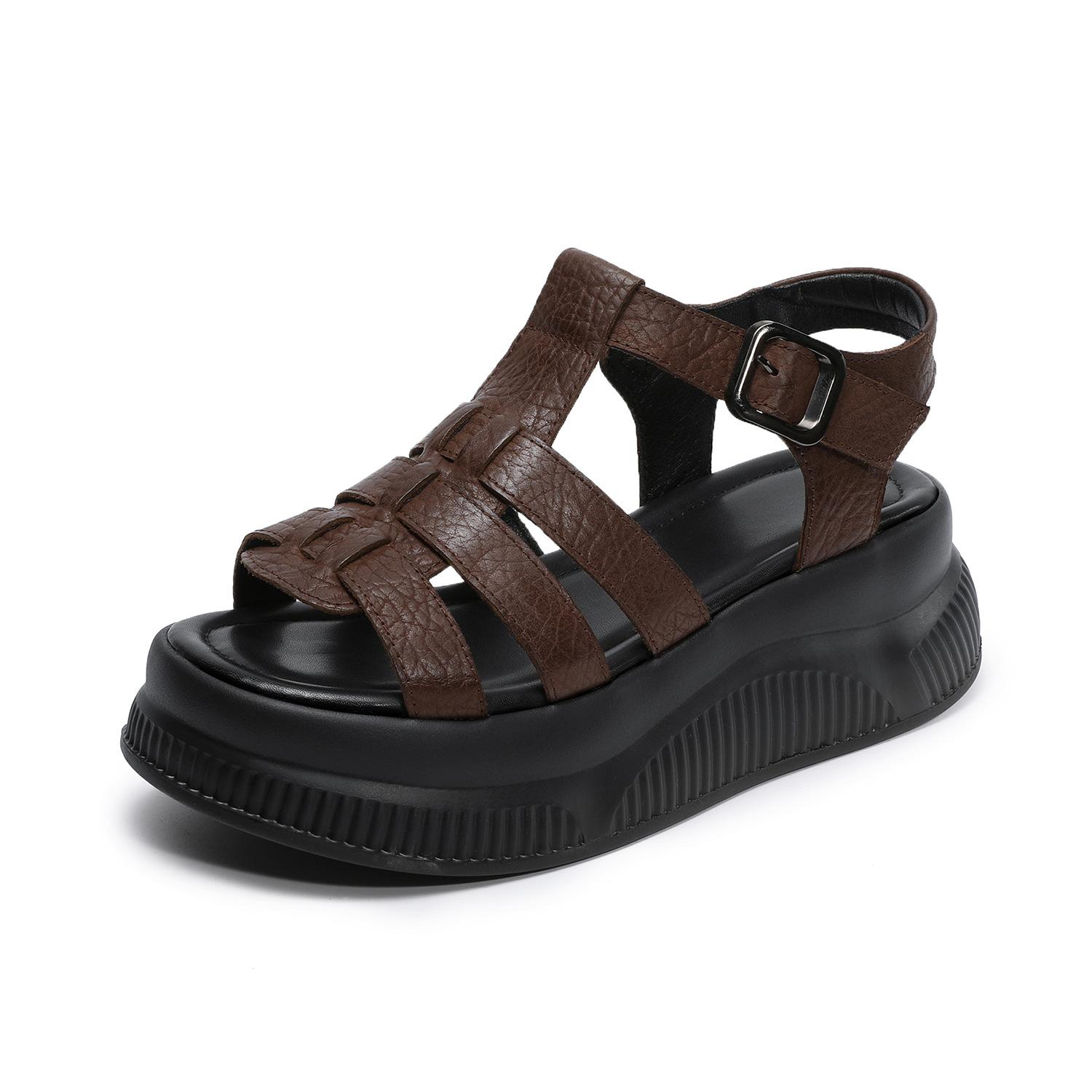 Johnature Roman Sandals Thick Soled Peep Toe Genuine Leather Woven Women s Platform Shoes 40 коричневий
Johnature Roman Sandals Thick Soled Peep Toe Genuine Leather Woven Women s Platform Shoes 40 коричневий
