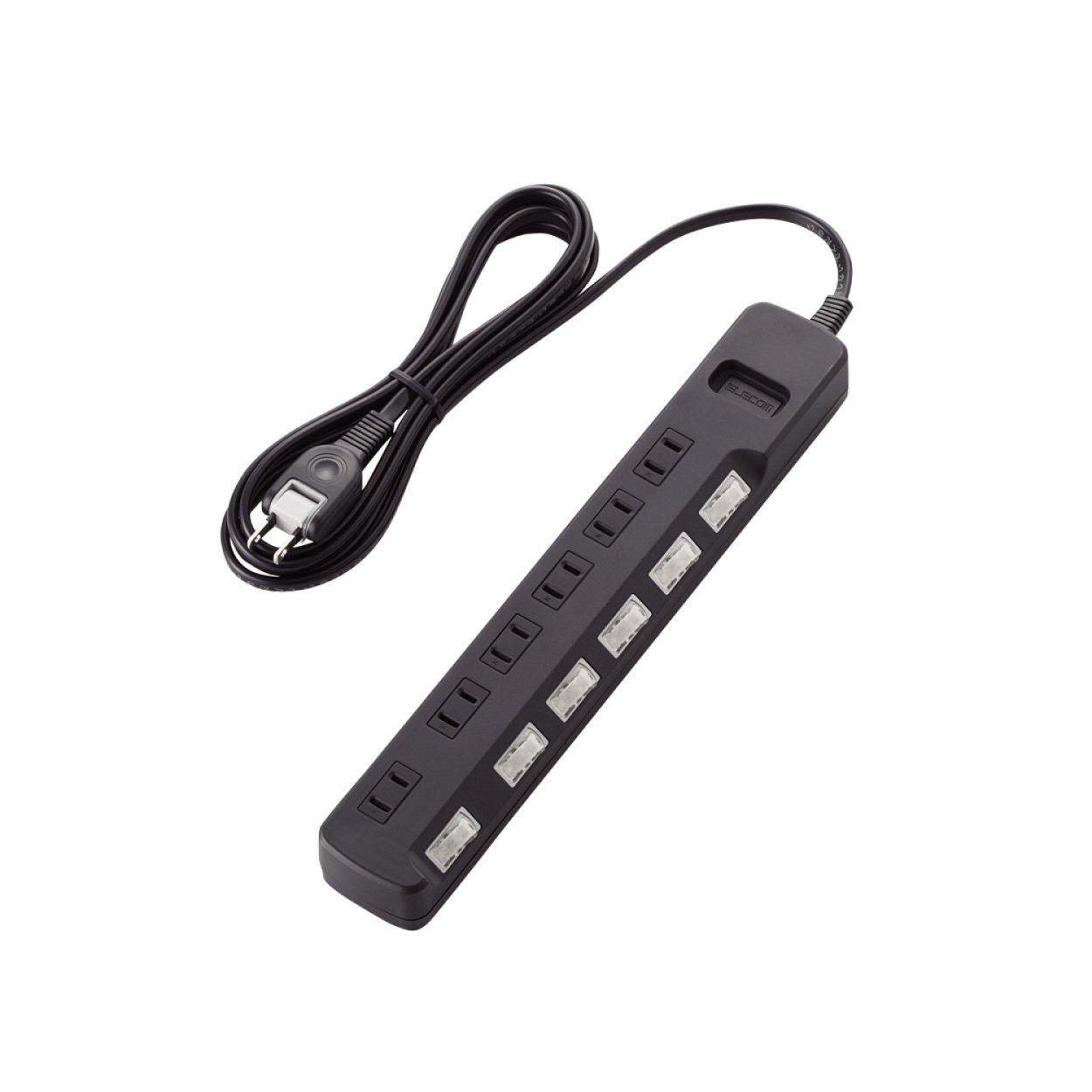 ELECOM Power Tap Lightning Guard Individual Switch Swing Plug 6 Ports 2.5m Black T-K5A-2625BK
ELECOM Power Tap Lightning Guard Individual Switch Swing Plug 6 Ports 2.5m Black T-K5A-2625BK