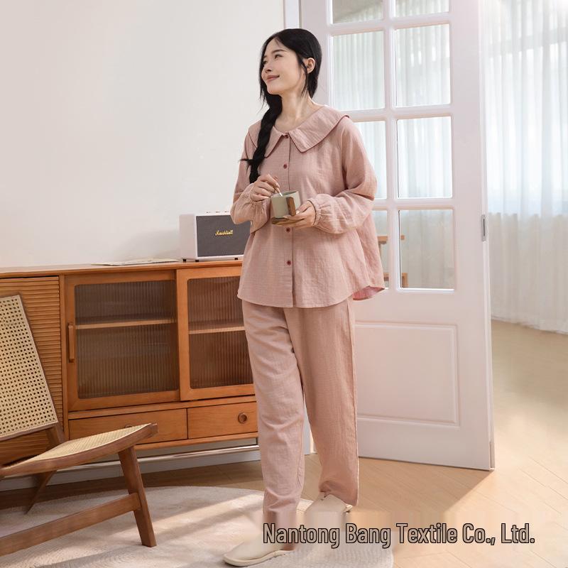 Женский милый пижамный комплект с темно-синим воротником - Длинный рукав, Длинные брюки, Весенне-осенняя домашняя одежда, Стиль принцессы академии M (40-60 kg)
Женский милый пижамный комплект с темно-синим воротником - Длинный рукав, Длинные брюки, Весенне-осенняя домашняя одежда, Стиль принцессы академии M (40-60 kg)