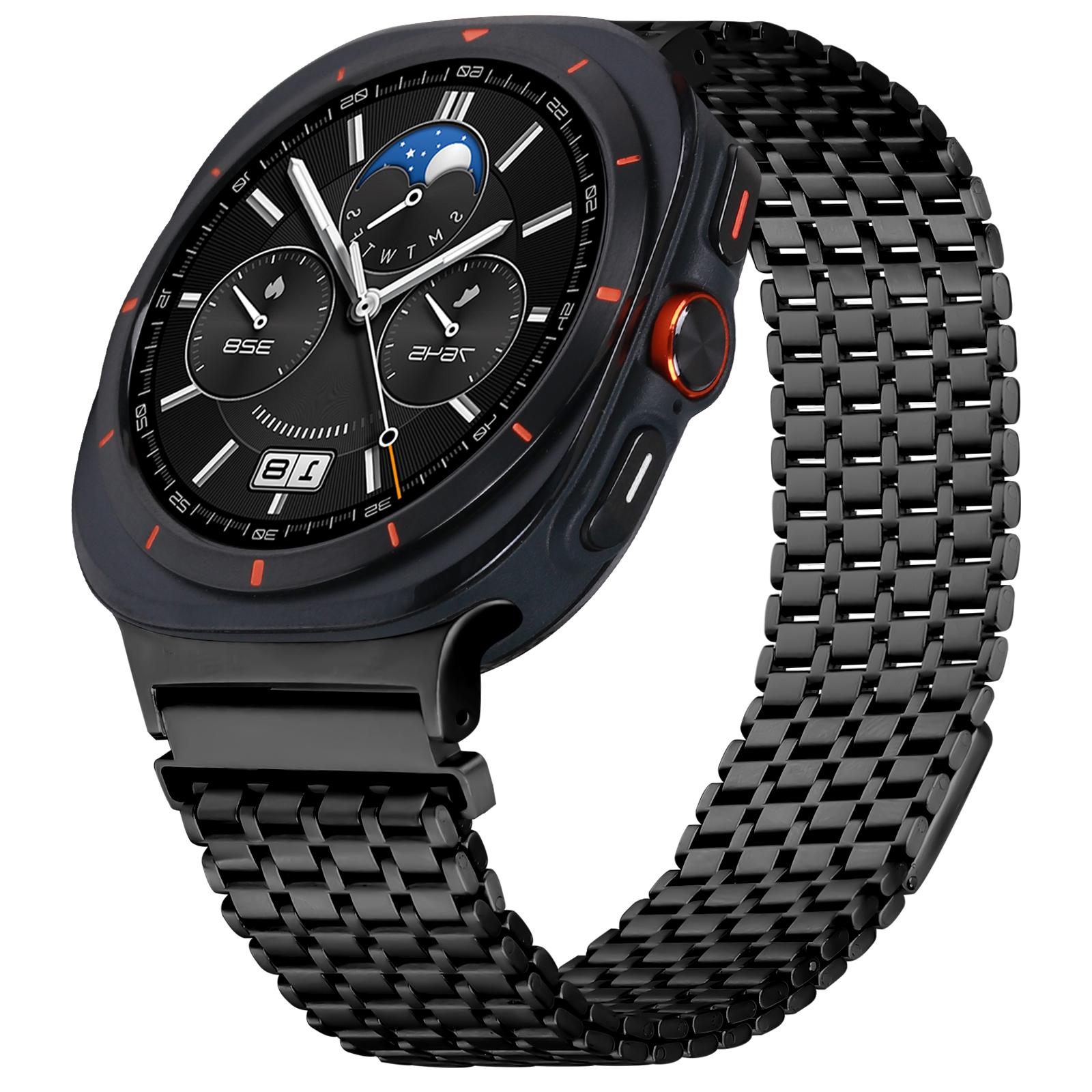 For Samsung Galaxy Watch Ultra 47mm Watch Band Stainless Steel Magnetic Nine-Bead Loop Adjustable Strap Titanium Grey
For Samsung Galaxy Watch Ultra 47mm Watch Band Stainless Steel Magnetic Nine-Bead Loop Adjustable Strap Titanium Grey